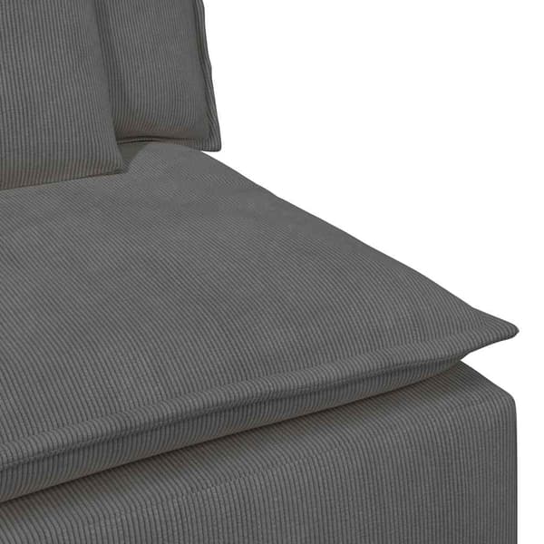 Modulär mittmodul för soffa med dynor mörkgrå 100 cm