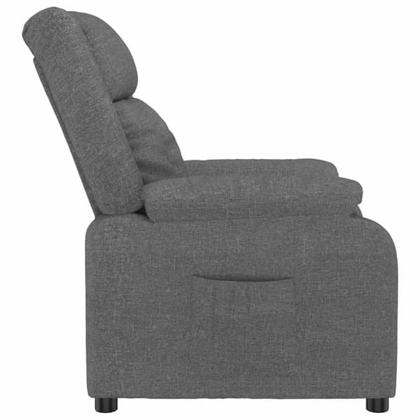Reclinerfåtölj mörkgrå tyg