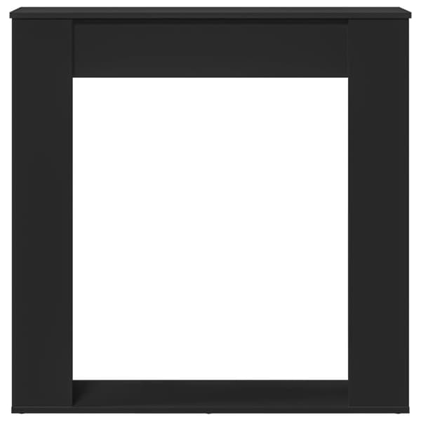 Spiselkrans svart 100x20x100 cm konstruerat trä