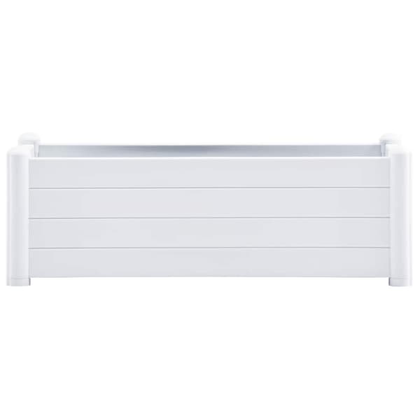 Upphöjd odlingslåda PP vit 100x43x35 cm