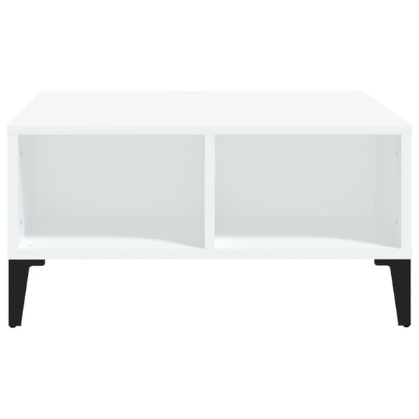 Soffbord vit 60x60x30 cm konstruerat trä