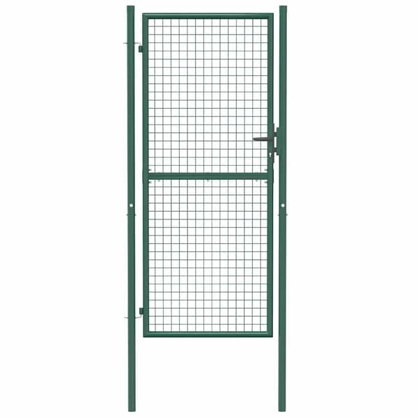 Staketgrind stål 100x200 cm grön