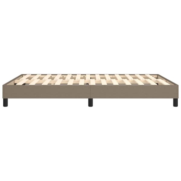 Boxspring-sängram taupe 140x190 cm tyg