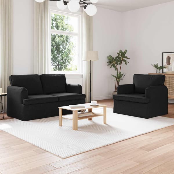 Soffset 2 st Svart tyg