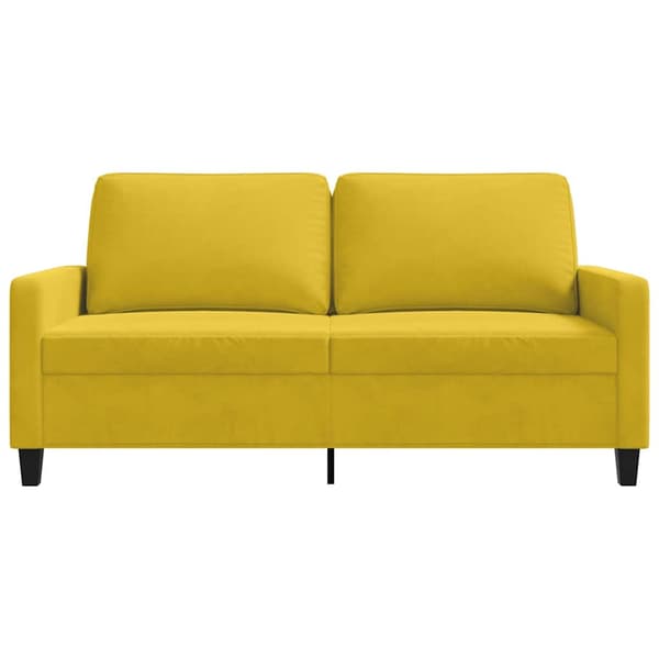 2-sitssoffa gul 140 cm sammet