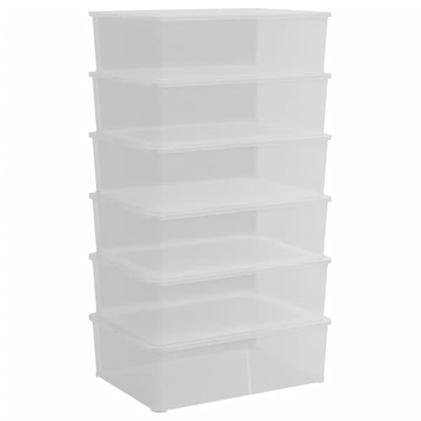 Plastlådor 6 st 25 L stapelbara