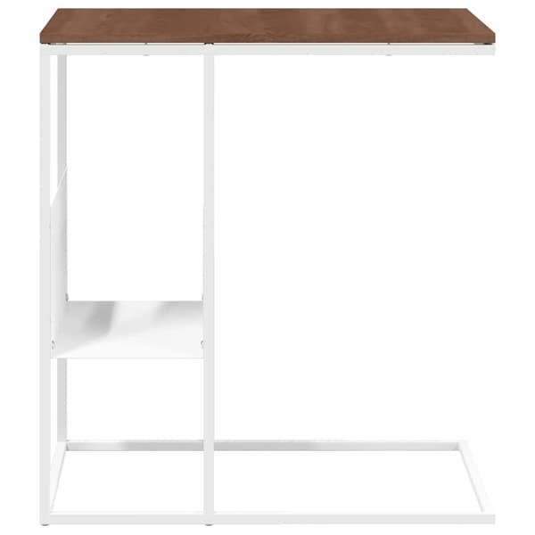 Sidobord vit 55x36x59,5 cm konstruerat trä