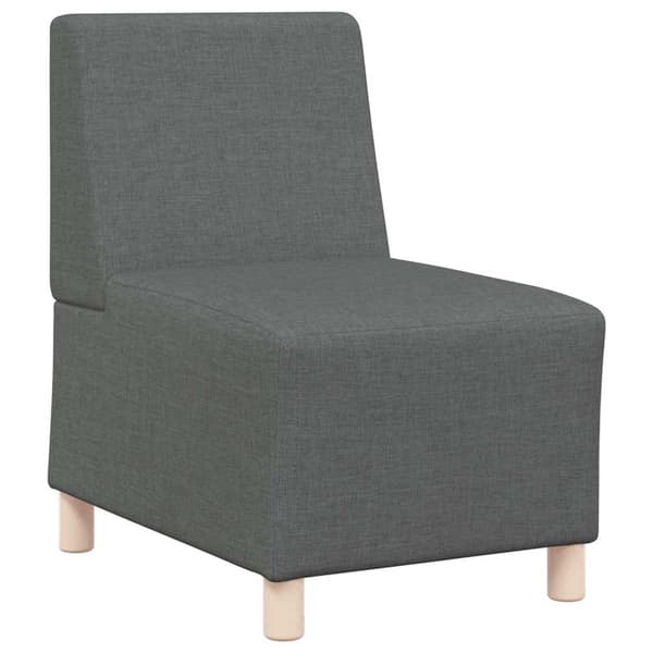 Modulsofa utan armstöd 2 pcs Mörkgrå 55 x 74 x 82 cm tyg