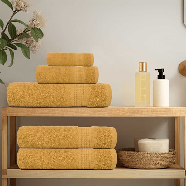 Duschhanddukar FROGN 2 st guld 70x140 cm 360 gsm