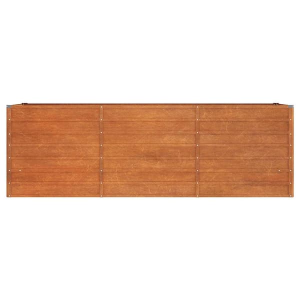Odlingslåda rostig 240x80x77 cm rosttrögt stål