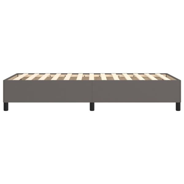 Boxspring-sängram grå 80x200 cm konstläder