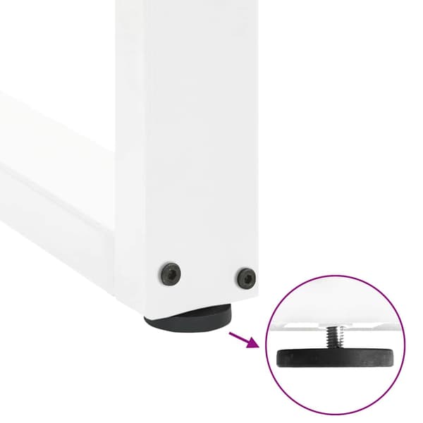 Soffbordsben U-formade 2 st vita 60x(30-31) cm stål