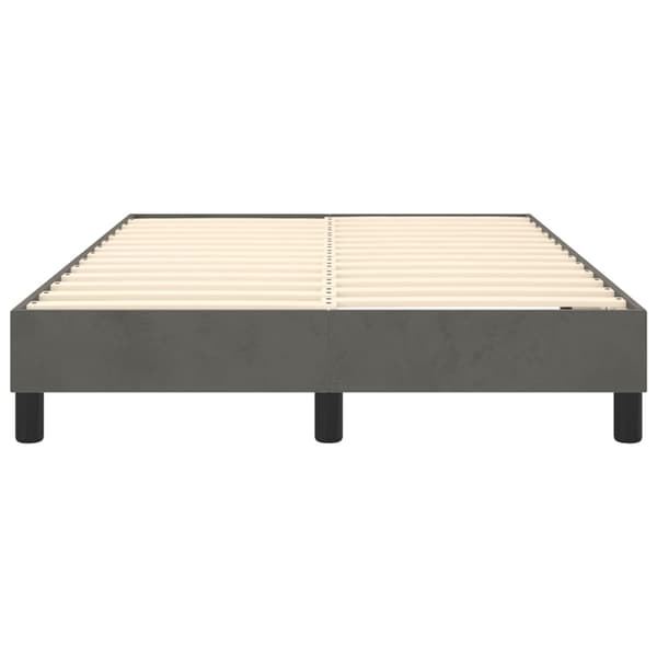 Boxspring-sängram mörkgrå 120x200 cm sammet