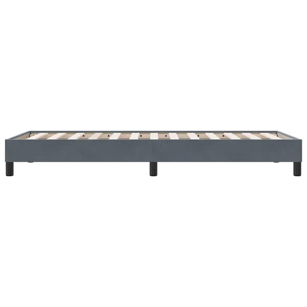 Sängram utan madrass mörkgrå 100x210 cm sammet