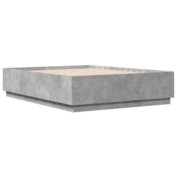Sängram betonggrå 150x200 cm konstruerad trä