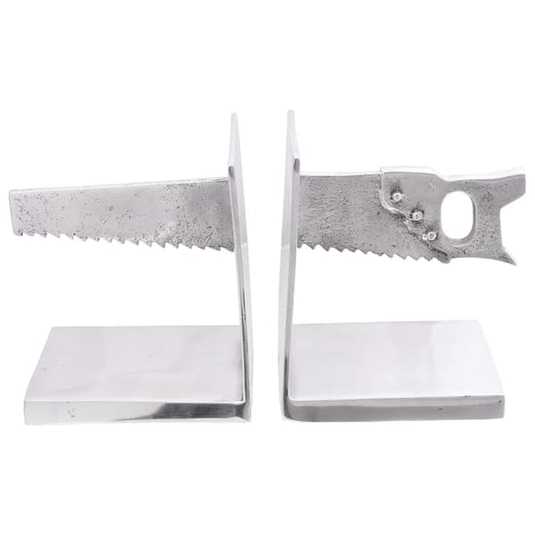 Bokstöd 2 pcs Silver 11 x 14 x 17,5 cm Aluminium