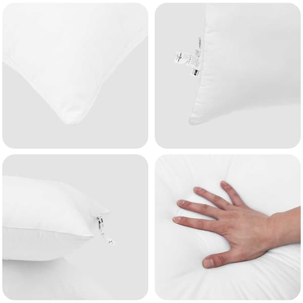 Duntäcke med kudde 2 pcs Vit Mikrofiber