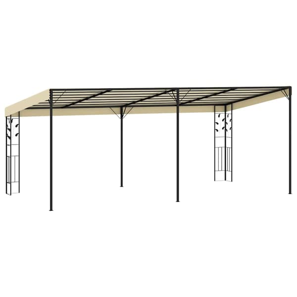 Väggmonterad paviljong 6x3x2,5 m gräddvit