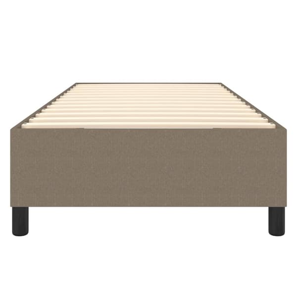 Boxspring-sängram taupe 100x200 cm tyg