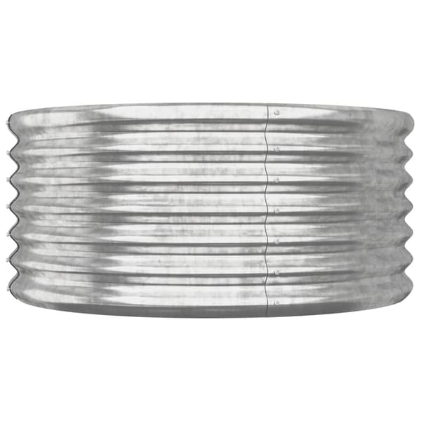 Odlingslåda galvaniserat stål 80x80x38 cm silver