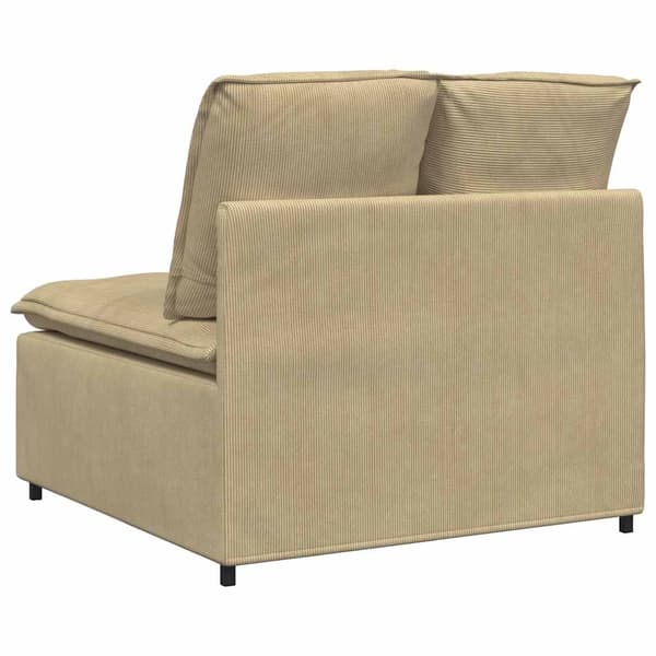 Modulär mittmodul för soffa med dynor grågrön 100 cm