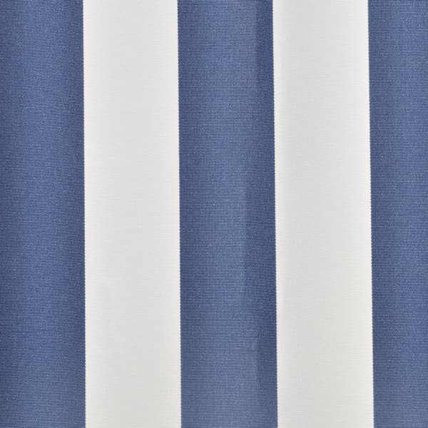 Ersättningstyg för markis blå och vit 4,5x3 m polyester