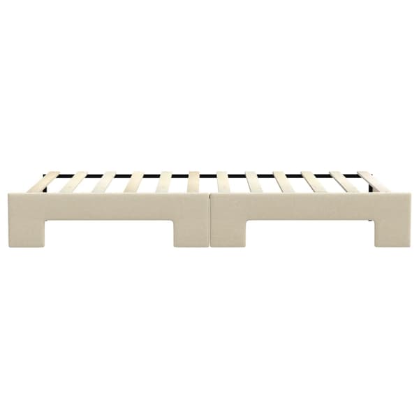 Dagbädd utdragbar gräddvit 90x200 cm tyg