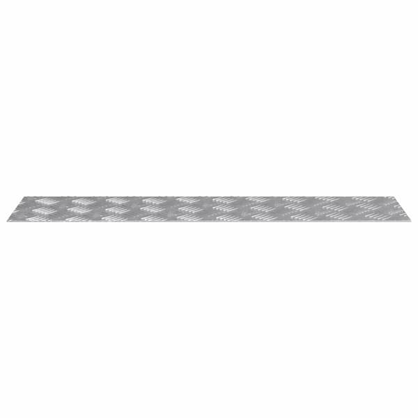 Trappsteg Rektangulär 2 pcs Silver 80 x 20 cm Aluminium