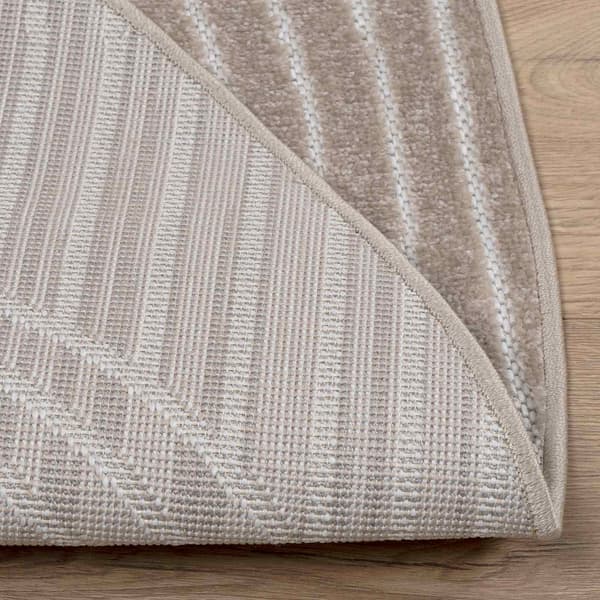 Områdesmattor Rund PALMERAS Beige Ø 200 CM Polyester