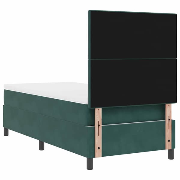 Bäddfjäder med madrass Mörkgrön 100 x 200 cm Sammet