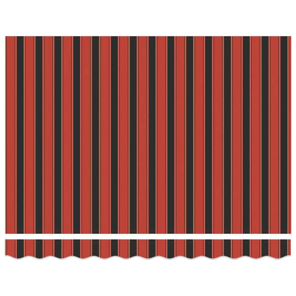 Utfällbar markis orange och brun 300 x 250 cm