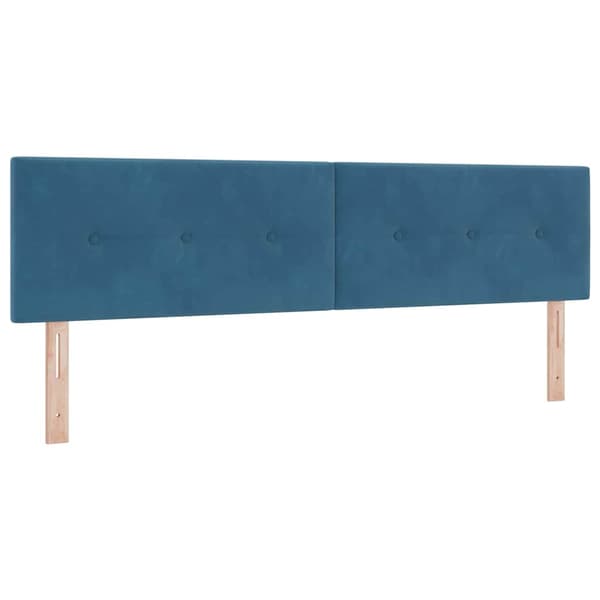 Huvudgavel Mörkblå 180 cm Sammet
