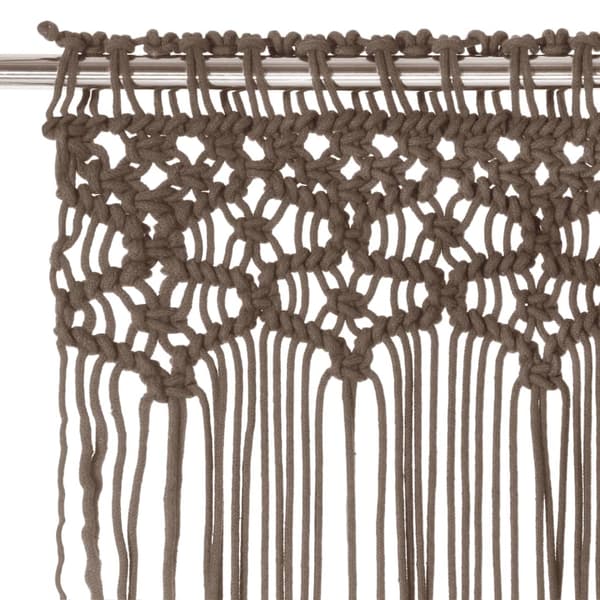 Gardin makramé taupe 140x240 cm bomull