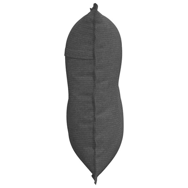 Ryggkudde Mörkgrå 80 x 50 cm Kordread tyg