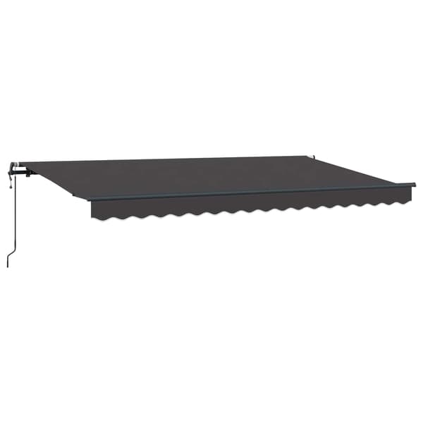 Utfällbar markis Antracit 350 x 200 cm tyg
