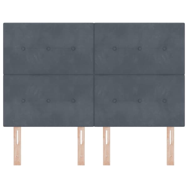 Huvudgavel Mörkgrå 160 cm Sammet