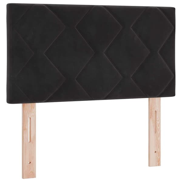 Huvudgavel Svart 80 cm Sammet