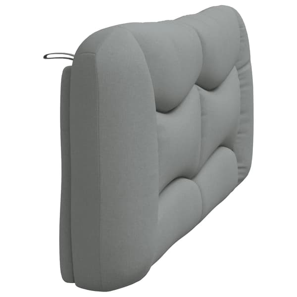 Headboard Cushion "Hvar" Light Grey 193 cm Fabric