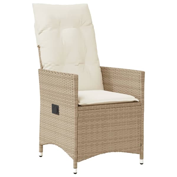 Bistrogrupp med dynor 3 delar beige konstrotting