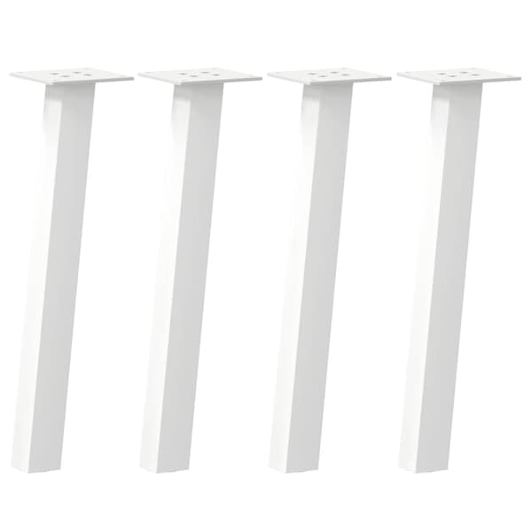 Soffbordsben 4 st vita 42 cm stål