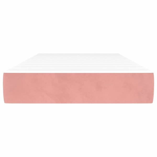 Pocketresårmadrass medium rosa 90x210x20 cm sammet
