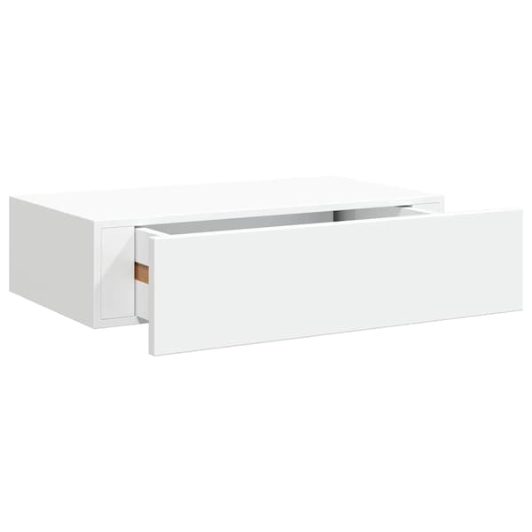 Väggmonterad låda vit 40x23,5x10 cm MDF
