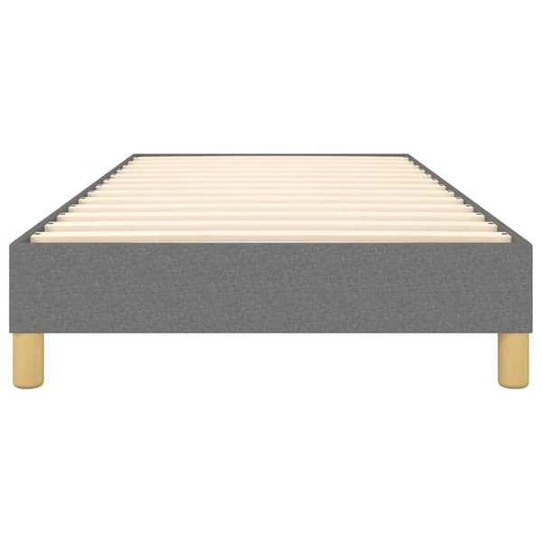 Boxspring-sängram mörkgrå 90x200 cm tyg