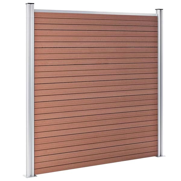 Staketpanel WPC 180x186 cm brun