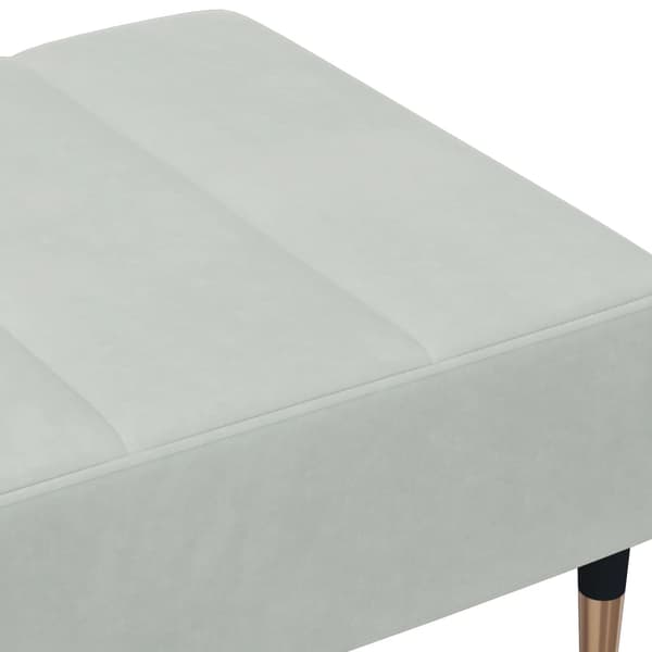 Fotpall Ljusgrå 77x55x31 cm sammet