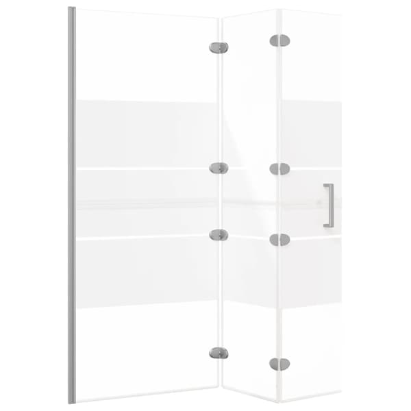 Duschvägg vikbar ESG 120x140 cm vit