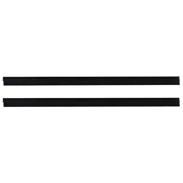 Självhäftande dörrborstlist 2 pcs Svart 100 cm