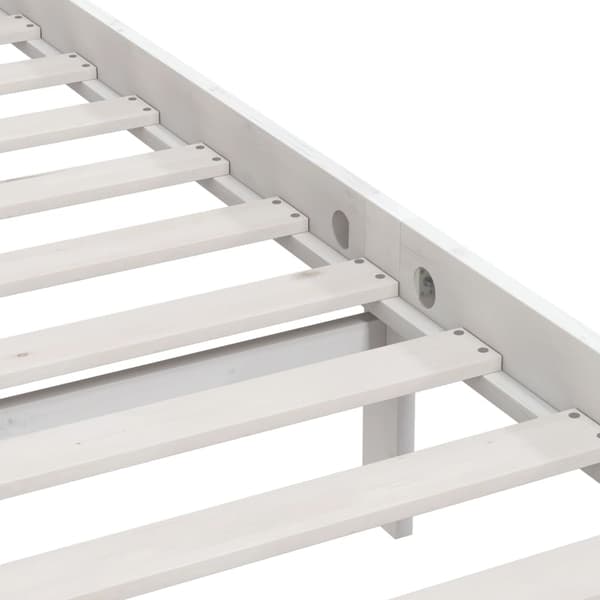 Sängram vit massiv furu 100x200 cm