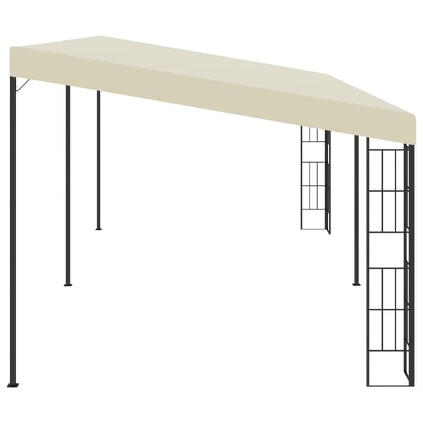 Väggmonterad paviljong 3x6 m gräddvit tyg