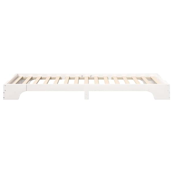 Sängram Vit 90 x 210 cm Massiv furu